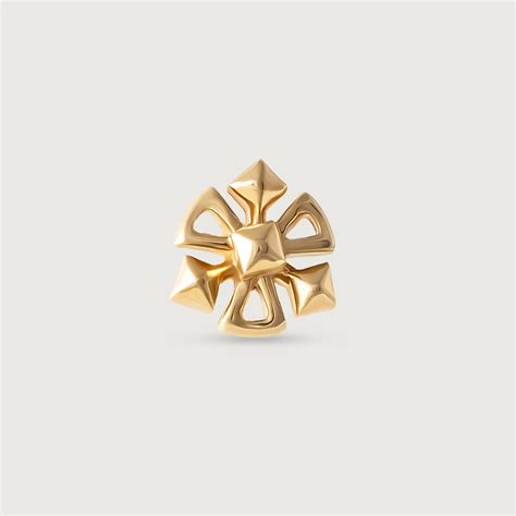Geometric Bloom Gold Nose Pin