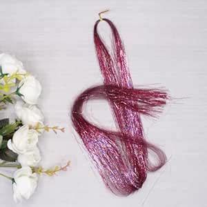 KYNA Hair Tinsel Extensions, Straight Glitter Shiny Hair Highlights ...