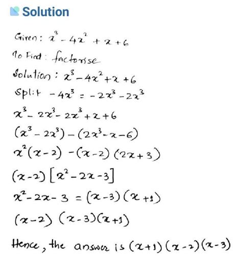 x^3-4x^2+x+6I will Mark as brilliant Please give correct answer ...