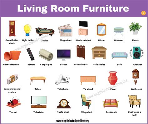 Living Room Spanish Furniture Vocabulary