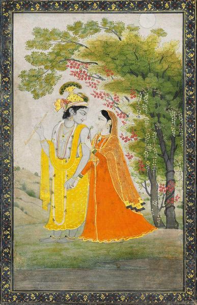 Krishna And Radha - Kangra Punjab School c1810 - Century Vintage Indian ...