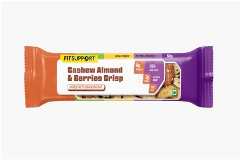 Snacking Bar Cashews, Almond & Berries Crisp (50 gms) (Pack of 6 ...