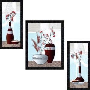 Poster N Frames Set Of 3 Flower Digital Reprint 14 inch x 22 inch ...