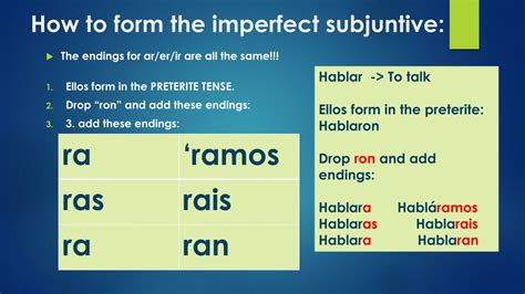 PPT - Mastering the Imperfect Subjunctive in Spanish PowerPoint ...