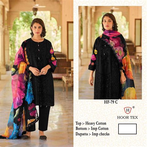 Hf-79C Hoor Tex Cotton Pakistani Readymade Suits – Heriska