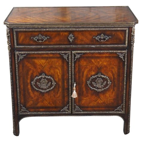 Theodore Alexander Flame Mahogany Althorp Flourish Side Table Console Cabinet For Sale at 1stDibs