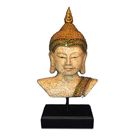 Turtle King Series Colorful Bust of Thai Style Buddha with Base, 19 ...