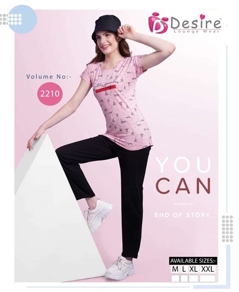DESIRE VOL NO 2210 FANCY PRINTED NIGHT WEAR T SHIRT AND PANT SET AT ...