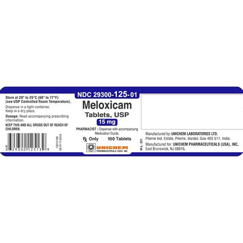 Meloxicam, 15mg, 100 Tablets | Bound Tree