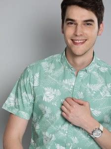 Mast & Harbour Men Printed Casual Green Shirt - Buy Mast & Harbour Men ...