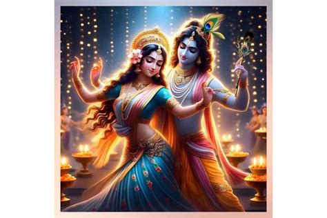 Divine Radha Krishna Wall Paintings