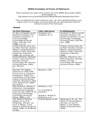 MHRA Examples of s of Reference Doc Template | pdfFiller