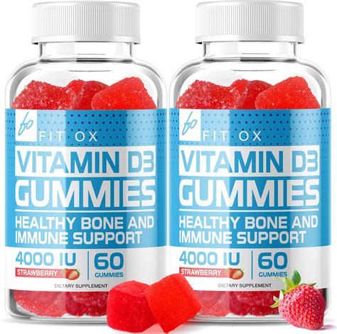 Vitamin D3 Gummies with Zinc Echinacea Supplements 4000 IU, Chewable ...