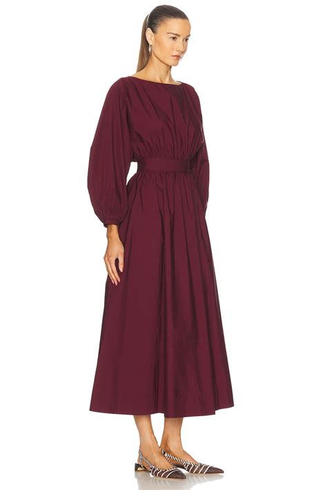 Gabriela Hearst Ahmose Dress in Bordeaux | FWRD