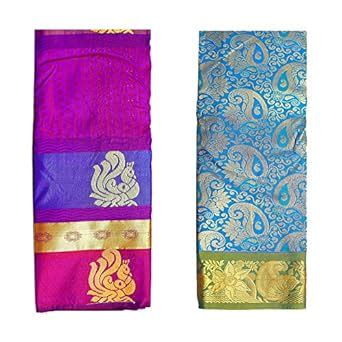 Buy Kumaran Silks Sarees (Pack of 2, Multicolor) at Amazon.in