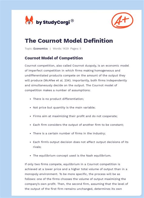Image result for Cournot Model Explained