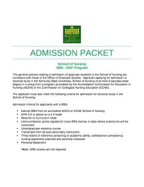 BSN - DNP Program Doc Template | pdfFiller