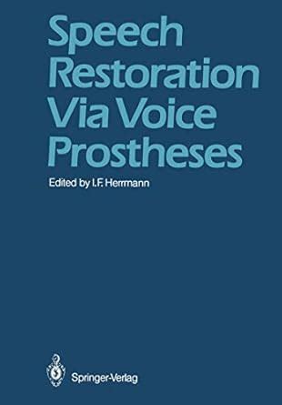 Buy Speech Restoration Via Voice Prostheses Book Online at Low Prices ...