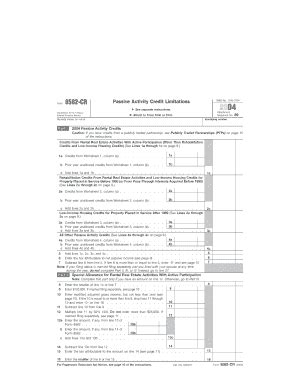 IRS Form 8582-CR 2004 - Blank Fillable Template | Fill Out, Print ...