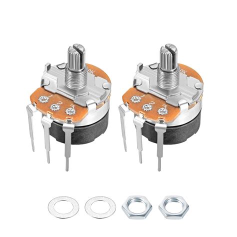 uxcell WH138 Potentiometer with Switch B10K Ohm Variable Resistors ...