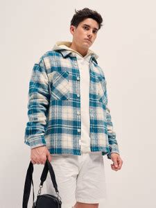 THE BEAR HOUSE Men Checkered Casual Blue Shirt - Buy THE BEAR HOUSE Men ...