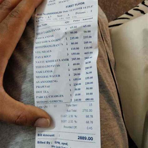 Menu at Nasi Kandar Pelita Halal Malaysian Cuisine, Chennai