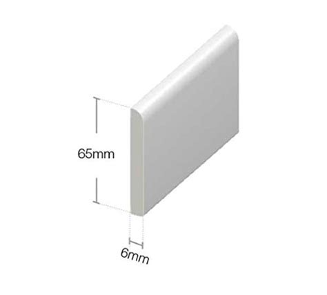 UPVC Plastic Trim 65mm x 2m x 5 Pack - White Architrave Skirting Board ...