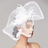 Flowers Feather Net Kentucky Derby Hat Fascinators Headpiece with ...