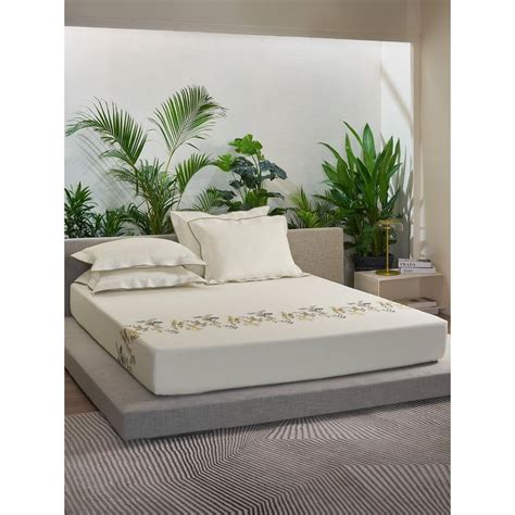 Buy Ddecor Live Beautiful 180 Tc Cotton Large Embroidered Bed Sheet Set ...