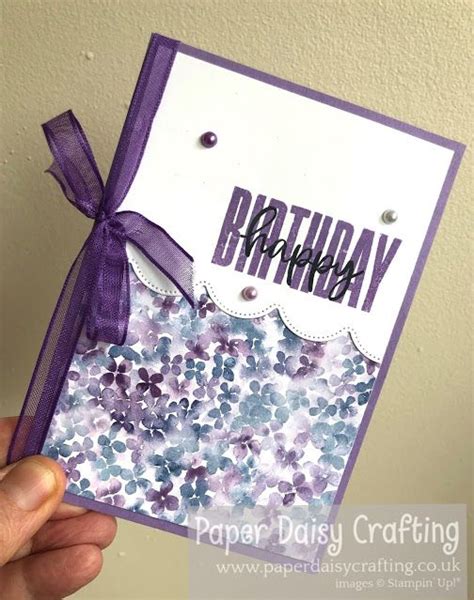 Biggest Wish Pansy Petals Stampin Up | Birthday card template free ...