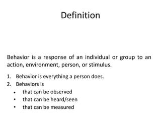 Behavior Definition 的图像结果