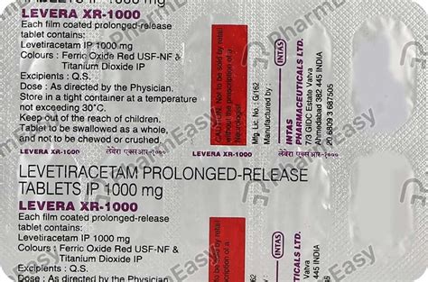 Levera Xr 1 G Tablet (10): Uses, Side Effects, Price & Dosage | PharmEasy