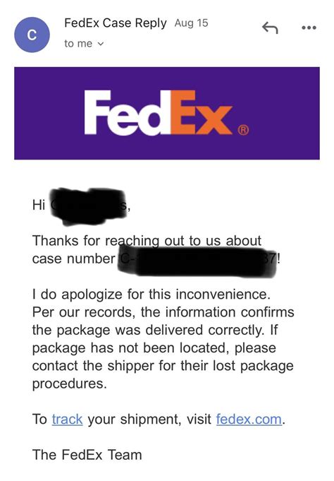 Fedex delivered my package to the wrong address, then insisted that ...