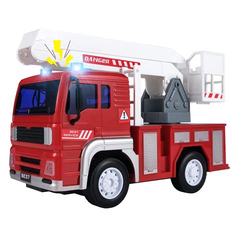 Buy DAMEING Fire Truck Toys, Realistic Fire Engine Toys with Lights and ...