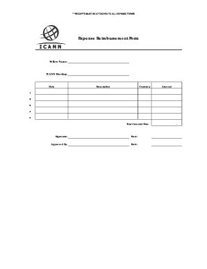 Fillable Online icann Fellowship-expense-claim-form - icann Fax Email ...