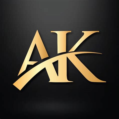 Desenho do logótipo AK para o logotipo da Companhia e do Negócio ...