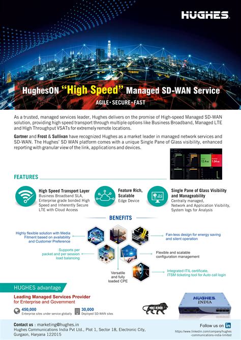 HughesON High Speed Managed SD-WAN Service | Hughes India