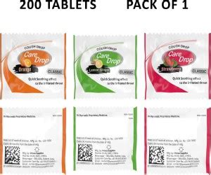 Care Drop Classic Lozenges Mix Flavor 200 Tablets Jar Price in India ...