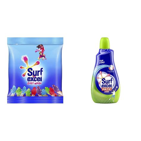 Buy Surf Excel Easy Wash Detergent Powder, 3 kg & Surf Excel Matic Top ...
