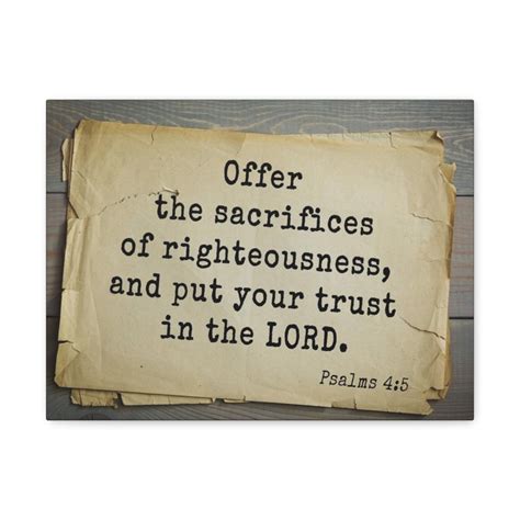 Scripture Walls Trust In The Lord Psalms 4:5 Bible Verse Canvas ...