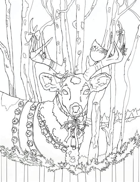 Christmas Coloring Pages Reindeer