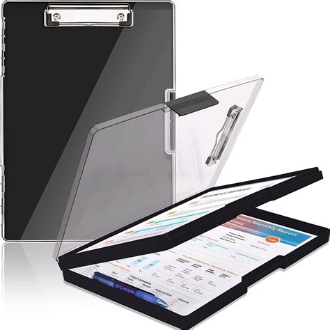 oddpod™ Sleek A4 Clip Pad with Side-Opening/Clipboard with Storage Case ...