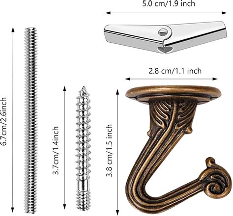 Buy 3 Sets Ceiling Hooks for Hanging Plants，Heavy Duty Metal Swag Hook ...