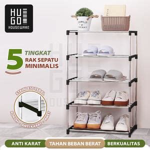 Jual HUGO Rak Sepatu Sandal Minimalis 5 Susun Serbaguna Stainless Steel ...