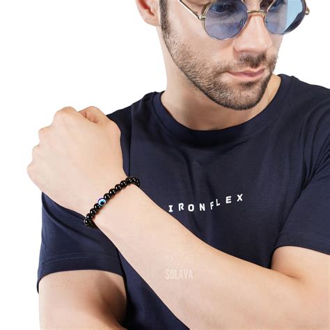 Buy Original Black Tourmaline Bracelet with Evil Eye – SOLAVA WORLD