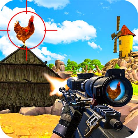 Chicken Shooter Game 3D Gun Simulator FPS Shooting Game: Amazon.in ...