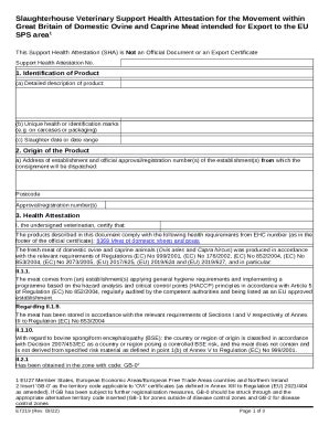 Veterinary Support Health Attestation for the Movement within Great ...