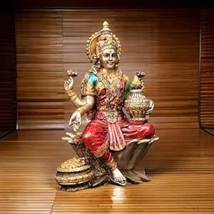 Buy The Himalayan River Lakshmi Devi Idol for Home Temple | 7 Inch ...