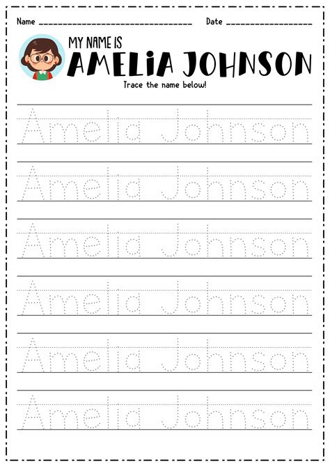 15 Create Name Tracing Worksheets - Free PDF at worksheeto.com