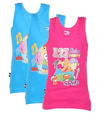 White Moon Printed Vests - Pack of 3 Multicolour : Amazon.in: Fashion